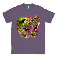 Lavender bat halloween patch Classic Tee - BundleAndBundleShop