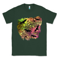Sports Green bat halloween patch Classic Tee - BundleAndBundleShop