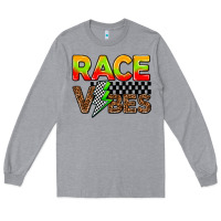 Heather Grey race vibes Long Sleeve Tee - AdoDesignShop