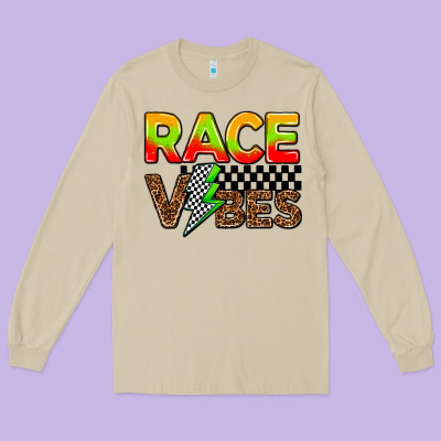 Race Vibes Long Sleeve Tee Designed By Adodesignshop