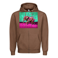 Chestnut colorful elephant Zipper Hoodie - LillyAllenDesigns