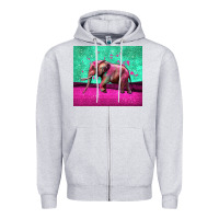 Heather Grey colorful elephant Zipper Hoodie - LillyAllenDesigns