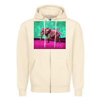 Sandshell colorful elephant Zipper Hoodie - LillyAllenDesigns