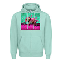 Seafoam colorful elephant Zipper Hoodie - LillyAllenDesigns
