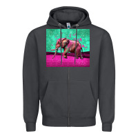 Smoke colorful elephant Zipper Hoodie - LillyAllenDesigns