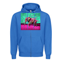 True Royal colorful elephant Zipper Hoodie - LillyAllenDesigns