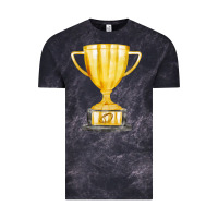 Cloud Black throphy cup Vintage Tee - FaDigitalArtStudio