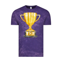 Cloud Purple throphy cup Vintage Tee - FaDigitalArtStudio