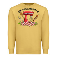 Antique Gold life is what you bake it Premium Sweatshirt - MaliasSmallBusiness