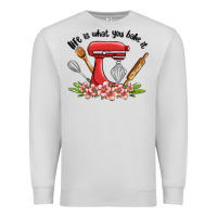 Dove Grey life is what you bake it Premium Sweatshirt - MaliasSmallBusiness