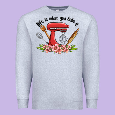 Life Is What You Bake It Premium Sweatshirt Designed By Maliassmallbusiness