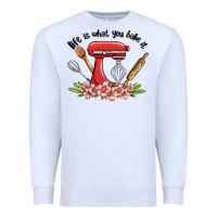 White life is what you bake it Premium Sweatshirt - MaliasSmallBusiness