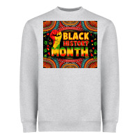 Heather Grey Black History Month Heavyweight Sweatshirt - Zillion Design Studio