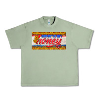 Oil Green american honey sunflower license plate Urban Heavy Tee - HRA Design Shop