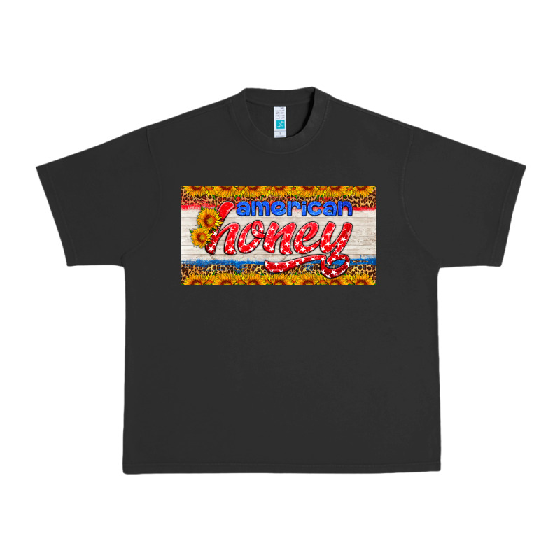 American Honey Sunflower License Plate Urban Heavy Tee by HRA Design Shop | Teevron