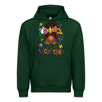 Forest Green mardi gras school secretary afro messy bun Urban Hoodie - texasbilliewilder