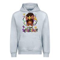 Mardi Gras School Secretary Afro Messy Bun Urban Hoodie | Teevron