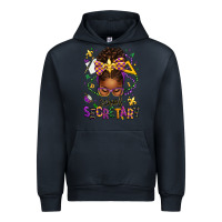Navy mardi gras school secretary afro messy bun Urban Hoodie - texasbilliewilder