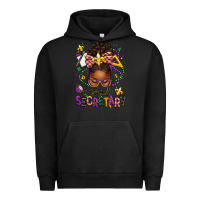 Pigment Black mardi gras school secretary afro messy bun Urban Hoodie - texasbilliewilder