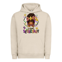 Pigment French Oak mardi gras school secretary afro messy bun Urban Hoodie - texasbilliewilder