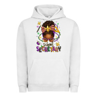 Pigment Lunar Rock mardi gras school secretary afro messy bun Urban Hoodie - texasbilliewilder
