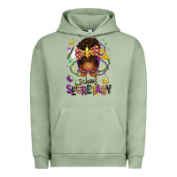 Pigment Oil Green mardi gras school secretary afro messy bun Urban Hoodie - texasbilliewilder