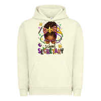 Pigment Pistachio mardi gras school secretary afro messy bun Urban Hoodie - texasbilliewilder