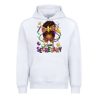 White mardi gras school secretary afro messy bun Urban Hoodie - texasbilliewilder