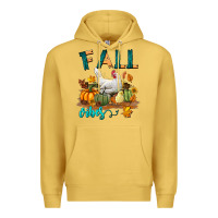 Antique Gold Fall Vibes Chicken Premium Hoodie - LillyAllenDesigns