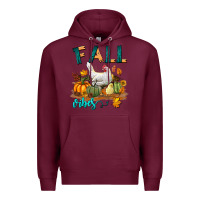 Burgundy Fall Vibes Chicken Premium Hoodie - LillyAllenDesigns