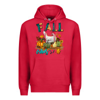 Cardinal Fall Vibes Chicken Premium Hoodie - LillyAllenDesigns