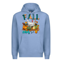 Colony Blue Fall Vibes Chicken Premium Hoodie - LillyAllenDesigns