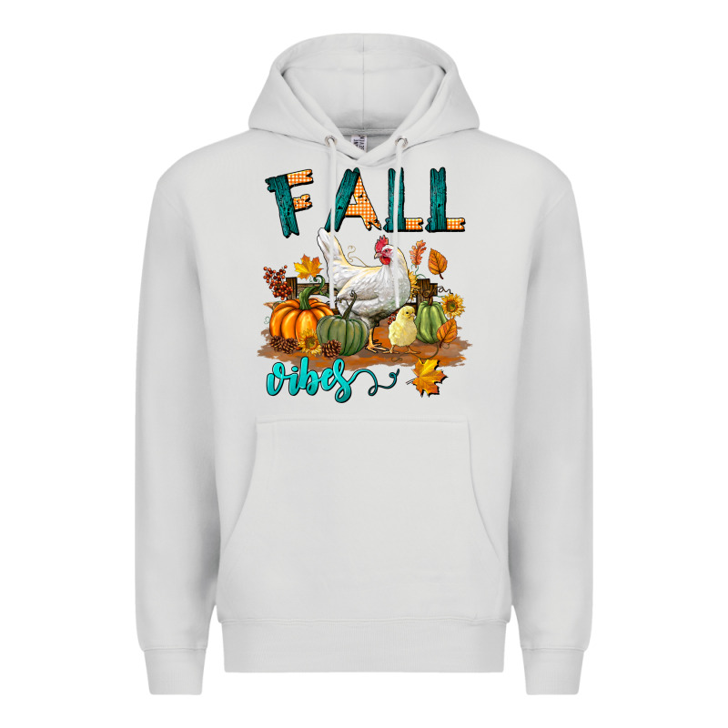 Fall Vibes Chicken Premium Hoodie by LillyAllenDesigns | Teevron