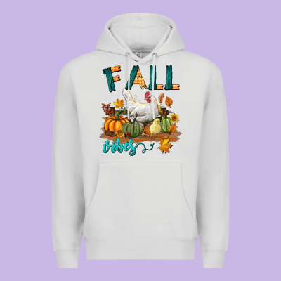 Fall Vibes Chicken Premium Hoodie Designed By Lillyallendesigns
