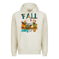 Oatmeal Heather Fall Vibes Chicken Premium Hoodie - LillyAllenDesigns