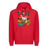 Red Fall Vibes Chicken Premium Hoodie - LillyAllenDesigns