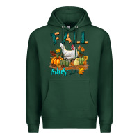 Sports Green Fall Vibes Chicken Premium Hoodie - LillyAllenDesigns