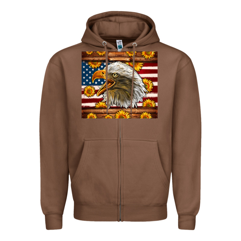 American Flag Eagle Zipper Hoodie by LillyAllenDesigns | Teevron