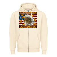 Sandshell American Flag Eagle Zipper Hoodie - LillyAllenDesigns