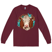 Burgundy hareford leopard gemstone Long Sleeve Tee - JahusDesignShop