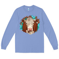 Colony Blue hareford leopard gemstone Long Sleeve Tee - JahusDesignShop