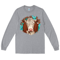 Heather Grey hareford leopard gemstone Long Sleeve Tee - JahusDesignShop