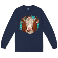 Navy hareford leopard gemstone Long Sleeve Tee - JahusDesignShop
