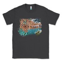 Smoke Leopard Wood Cowhide Pattern Mixed Western Frame Classic Tee - Bettercallsaul