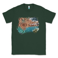 Sports Green Leopard Wood Cowhide Pattern Mixed Western Frame Classic Tee - Bettercallsaul