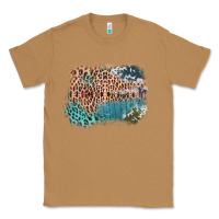 Toasted Coconut Leopard Wood Cowhide Pattern Mixed Western Frame Classic Tee - Bettercallsaul