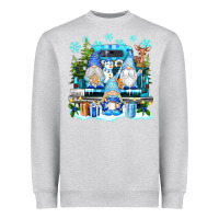 Heather Grey snowman gnome truck Heavyweight Sweatshirt - texasbilliewilder