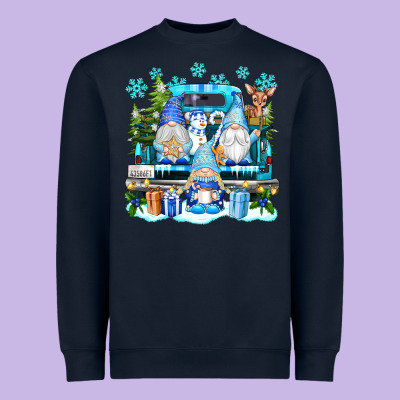 Snowman Gnome Truck Heavyweight Sweatshirt Designed By Texasbilliewilder