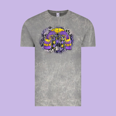 Halloween Rainbow Vintage Tee Designed By Cowhidedigitalart