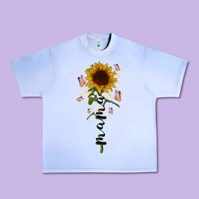 Mama Sunflower Urban Heavy Tee Designed By Racoondesign